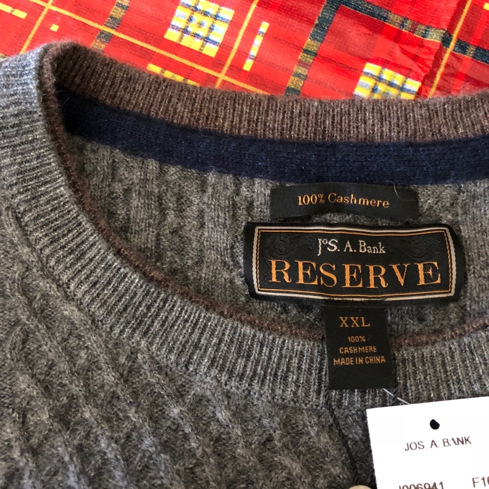 Jos A Banks Reserve collection cashmere sweater